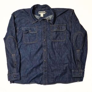 Duluth Trading Men's Untucked Length Shirt Denim Relaxed Fit